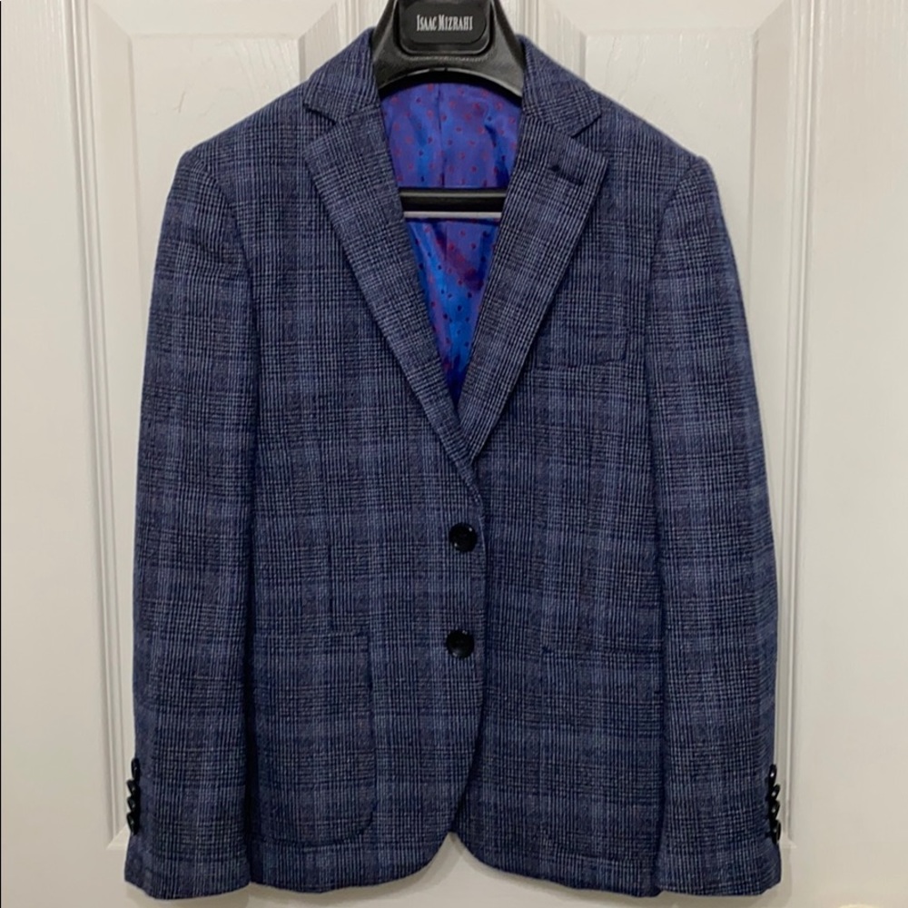 Blue patterned blazer
